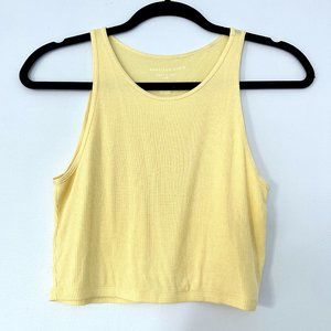 NWOT - AE Yellow Ribbed Crop Tank